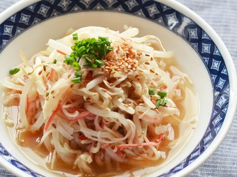 レンジでチン！切り干し大根ともやしの煮びたし